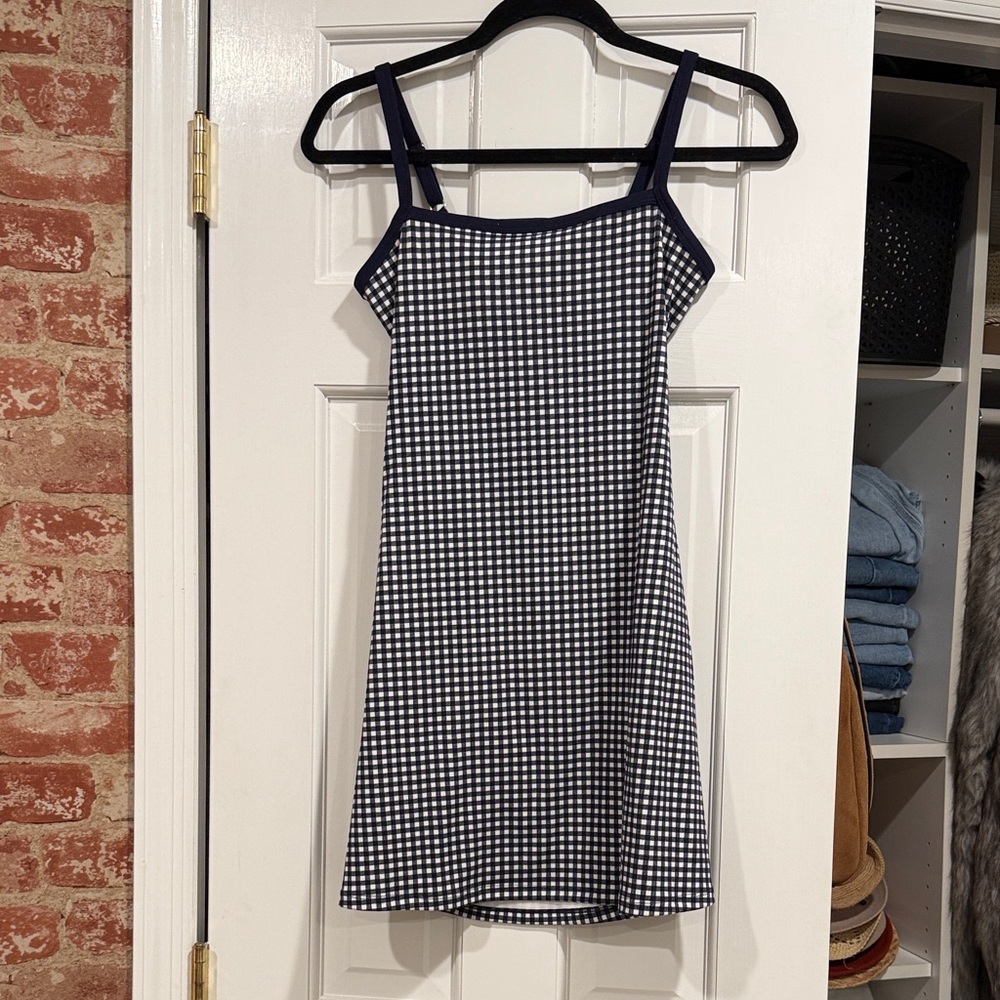 Wild Fable Navy and White Checkered Dress